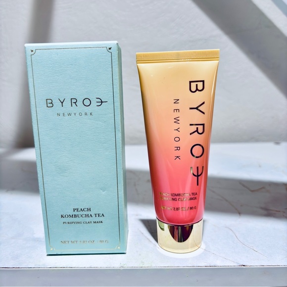 🍑 BYROE New York Peach Kombucha Tea Purifying Clay Mask - Picture 1 of 4